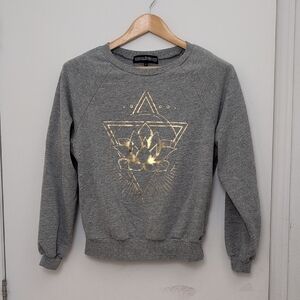 REBELLIOUS ONE GREY SWEATER SIZE MEDIUM